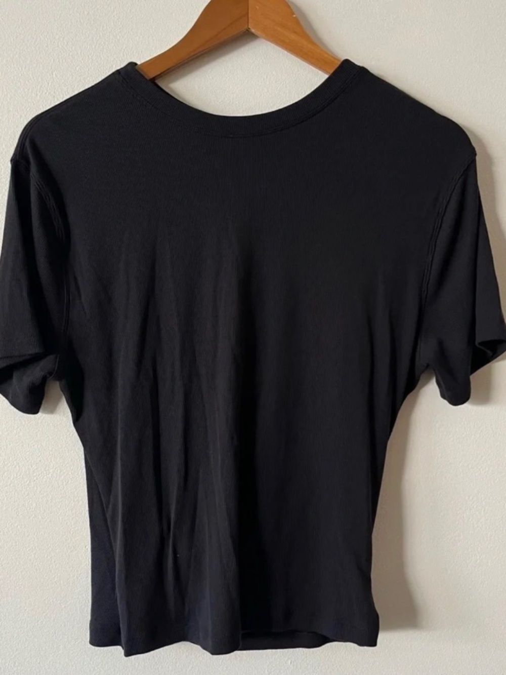 Lululemon Ribbed Modal-Silk Blend Reversible T-Shirt Black